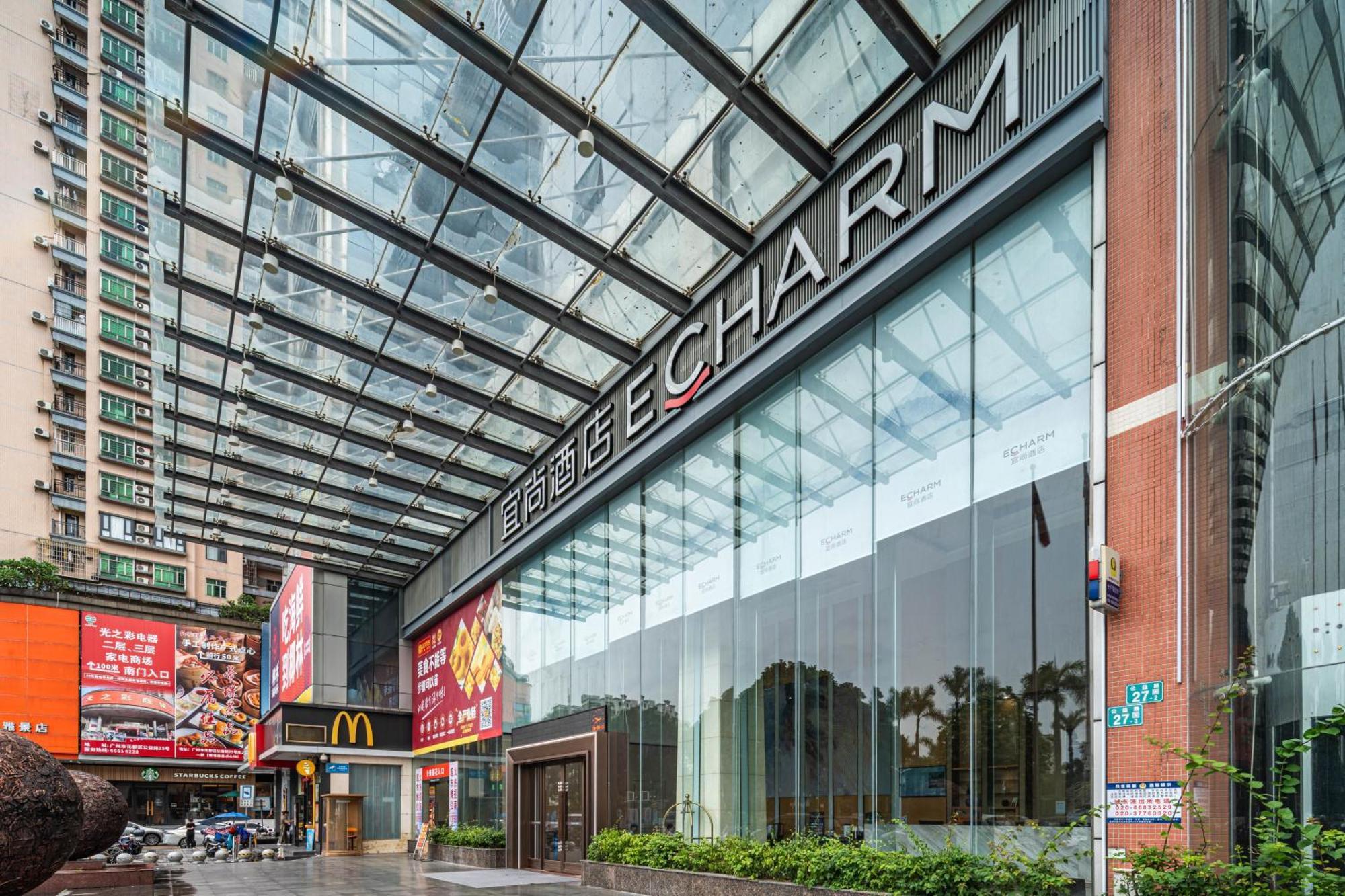 Echarm International Hotel Guangzhou Baiyun International Airport Huadu Plaza Branch - Free Deliver Service To Guangzhou Baiyun International Airport & Free Deliver Service To Canton Fair Complex During Canton Fair Period Exterior foto